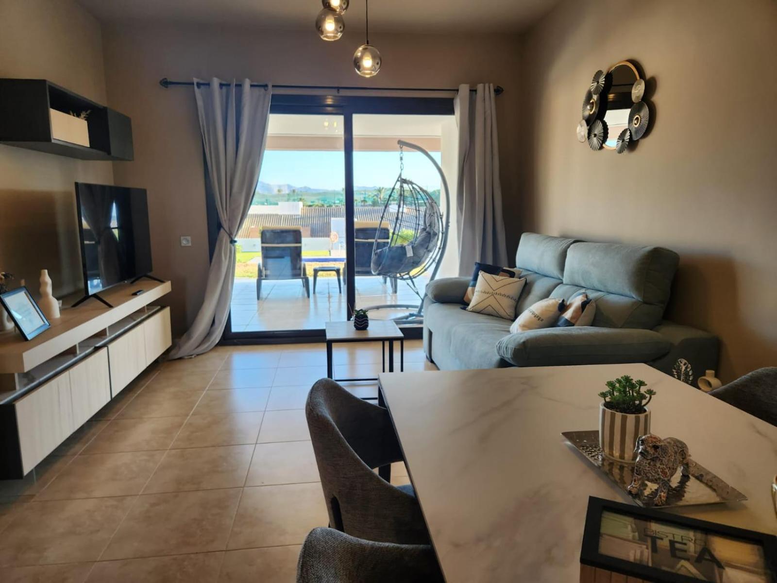 Bajo Con Vistas A La Piscina En Valle Del Este Golf Vera Exterior foto
